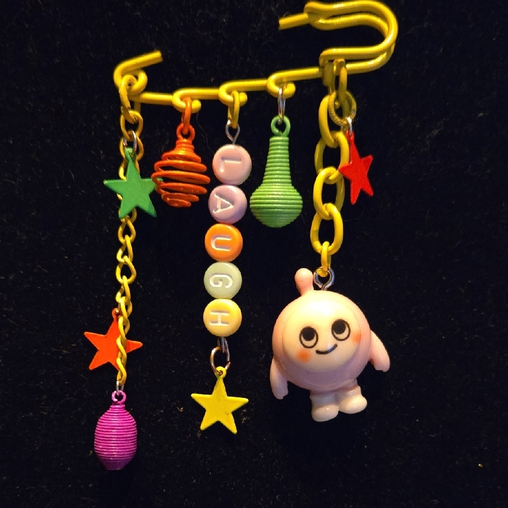 Hand Crafted Multicolor Charm Brooch